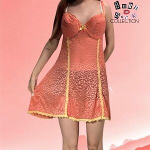 Vintage Y2k Passion Forever Hot Pink Animal Printed Lingerie Top